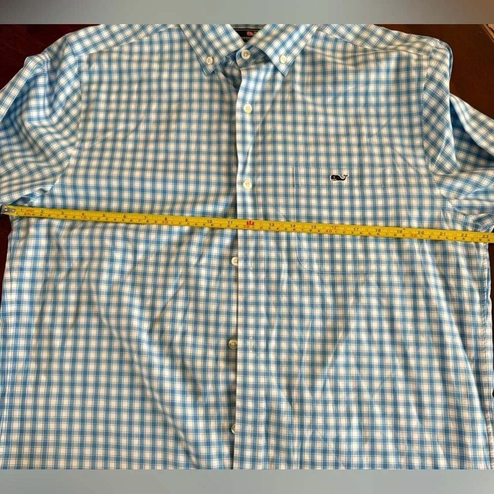 Vineyard Vines Men's Classic Fit Tucker Shirt USA Blue/White plaid Medium - Picture 4 of 14